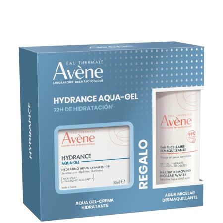 Avène Hydrance Aqua-Gel Créme Hydratant Estuche Tratamiento facial completo hidrata calmando intensamente para piel luminosa y fresca 24 horas 50 ml