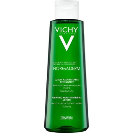 Vichy Normaderm Lotion Assainissante Astringente Tónico purifiante desobstruye y cierra poros eliminado impurezas y allisando la textura 200 ml