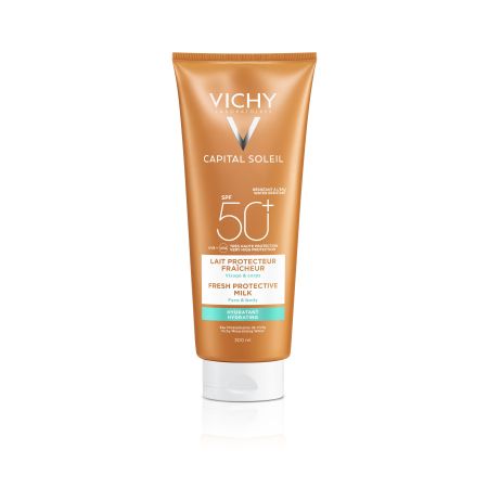 Vichy Capital Soleil Lait Protecteur Fraîcheur Spf 50+ Protector solar ayuda a proporcionar un bronceado luminoso y homogéneo 300 ml