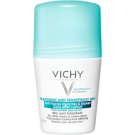 Vichy Traitement Anti-Transpirant 48h Desodorante Roll-On Desodorante antitranspirante antimarcas 48 horas 50 ml