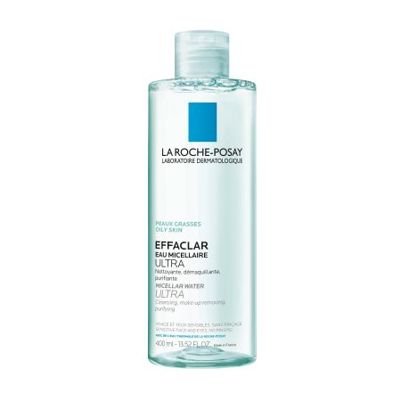 La Roche Posay Effaclar Eau Micellaire Ultra Agua micelar ultrasuave calma y limpia sin resecar para ojos labios y rostro 400 ml