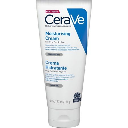 Cerave Moisturising Cream Bálsamo hidratante reparador rostro y cuerpo