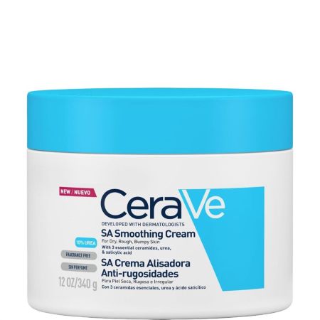 Cerave Sa Smoothing Cream Crema indicada para exfoliar suavizar y alisar la rugosidad de la piel 177 ml