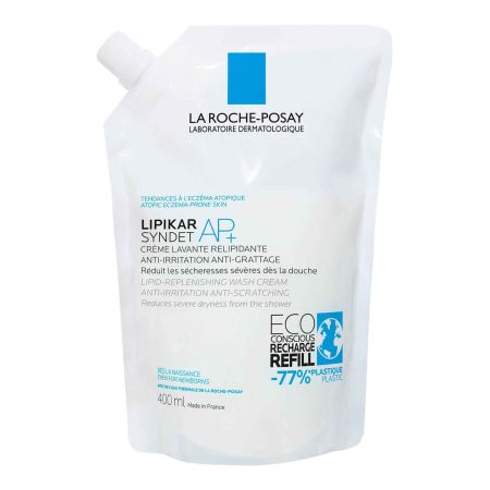 La Roche Posay Lypicar Syndet Ap+ Crème Lavante Relipidante Recarga Crema antiirritación para pieles con tendencia atópica 400 ml