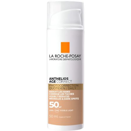 La Roche Posay Anthelios Age Correct Photocorrection Daily Cc Cream Spf 50 Protector solar con color reductora de arrugas y manchas 50 ml