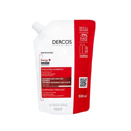 Vichy Dercos Shampoo Stimulant Recarga Champú anticaída energizante y estimulante 500 ml