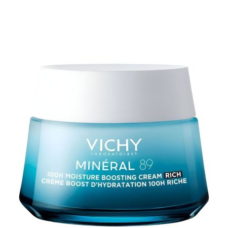Vichy Mineral 89 100h Moisture Boosting Cream Rich Crema enriquecida reforzadora de la barrera de hidratación 100 horas 50 ml