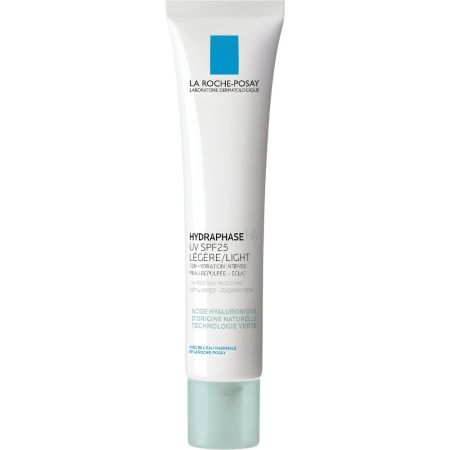 La Roche Posay Hydraphase Ha Légère/Light Spf 25 Crema facial de día de textura ligera hidrata y protege con ácido hialurónico puro 72 horas 40 ml