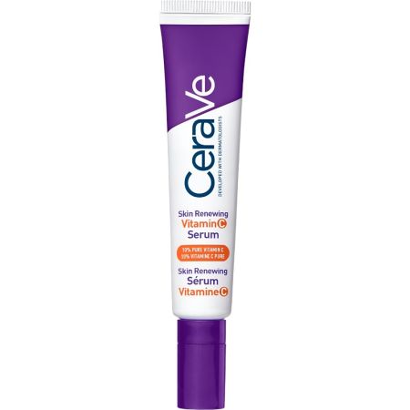 Cerave Skin Renewing Vitamine C Sérum Sérum eficaz antiedad ilumina hidratando la piel 24 horas ofreciendo un aspecto saludable a la piel 30 ml
