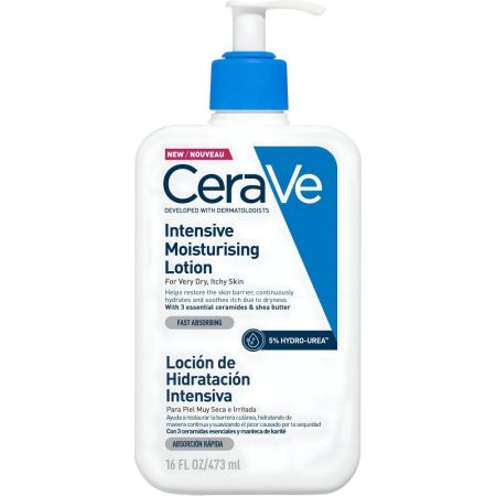 Cerave Loción De Hidratación Intensiva Loción hidratante intensiva hipoalergénica para rostro y cuerpo restaura la barrera protectora de la piel 473 ml