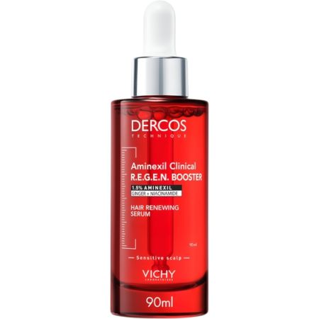 Vichy Dercos Aminexil Clinical R.E.G.E.N Hair Renewing Serum Sérum capilar regenerador de textura ligera reduce la caída y estimula el crecimiento para cabello más fuerte 90 ml