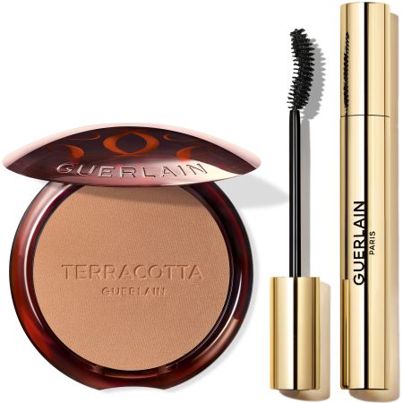 Guerlain Cofre Terracotta X Noir G Polvos bronceadores y la máscara de curva y volumen intenso 24 h
