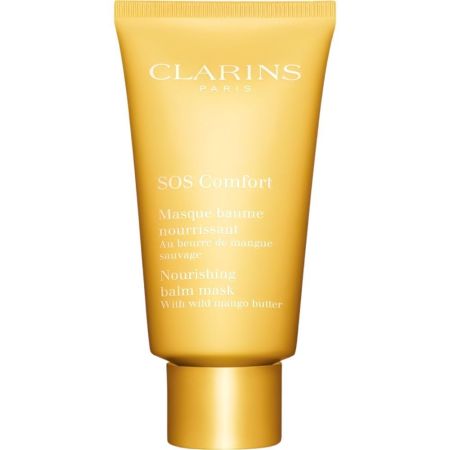 Clarins Sos Comfort Masque Baume Nourrissant Mascarilla nutritiva calma y reconforta con manteca de mango silvestre para piel suave y radiante 75 ml