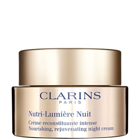 Clarins Nutri-Lumière Nuit Crème Reconstituante Intense Crema facial de noche revitaliza nutre y restaura la luminosidad para una piel radiante al despertar 50 ml