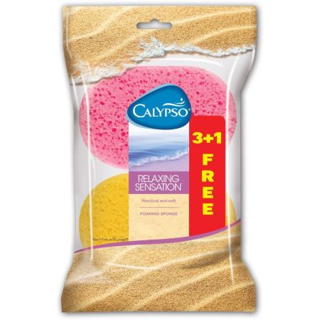 Calypso Esponja De Baño Relaxing Sensation Formato Especial Esponja de baño práctica y suave ofrece una sensación relajante 4 uds