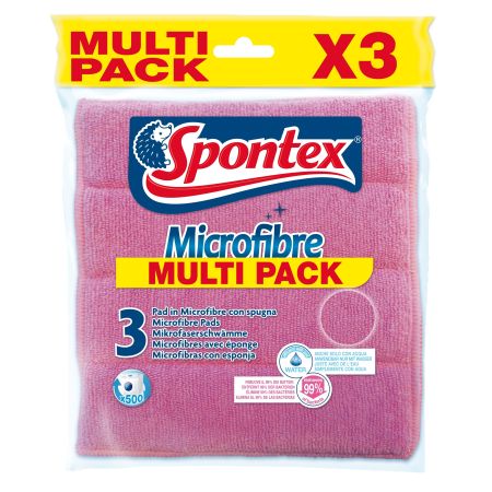Spontex Microfibre Multi Pack Pack Especial Bayeta de microfibra con esponja 3 uds