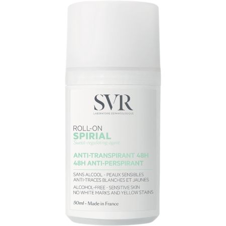 Svr Spirial Roll-On Desodorante regula la transpiración normal a excesiva absorbiendo humedad y malos olores hasta 48 horas 50 ml