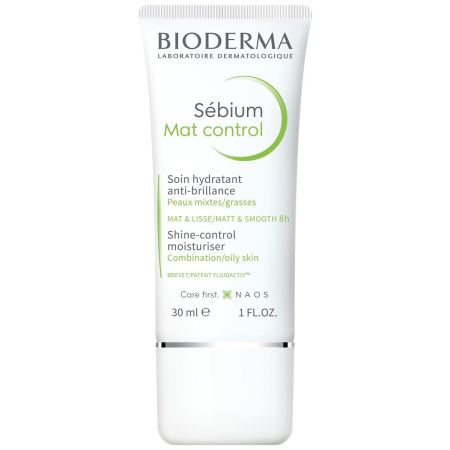 Bioderma Sébium Mat Control Soin Hydratant Anti-Brillance Tratamiento hidratante matifica de forma inmediata regulando sebo y brillos 30 ml