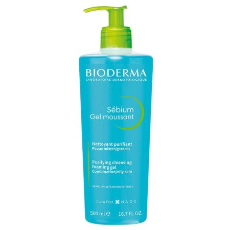 Bioderma Sébium Gel Moussant Nettoyant Purifiant Gel limpiador sin jabón purifica limita la secreción de sebo y evita poros sin resercar