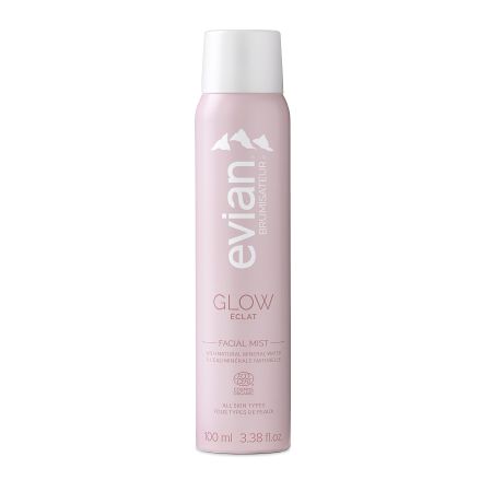 Evian Facial Mist Glow Éclat Bruma facial alivia y realza el rostro piel suave fresca y luminosa 100 ml