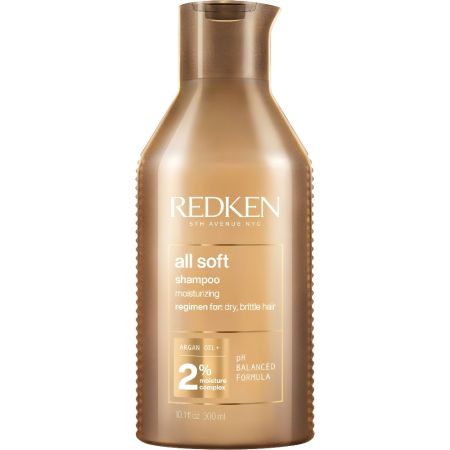 Redken All Soft Shampoo Champú nutritivo trata desde la raíz hasta las puntas ofreciendo suavidad intensa para cabello seco y frágil 300 ml