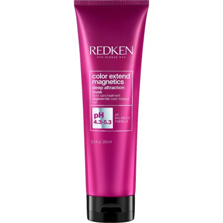 Redken Color Extend Magnetics Deep Attraction Mask Mascarilla capilar atrapa las moléculas de color oferciendo un tono profundo y duradero para cabello teñido 250 ml