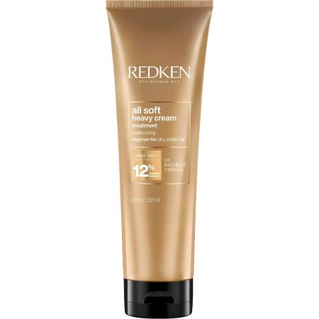 Redken All Soft Heavy Cream Treatment Mascarilla capilar nutritiva antiencrespamiento mejora el movimiento y brillo para cabello seco y frágil 250 ml