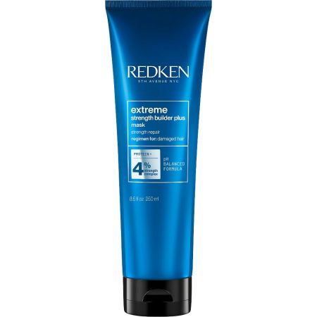 Redken Extreme Strength Builder Plus Mask Mascarilla capilar reparadora restaura la fibra capilar ofreciendo resistencia y nutrición para cabello dañado 250 ml