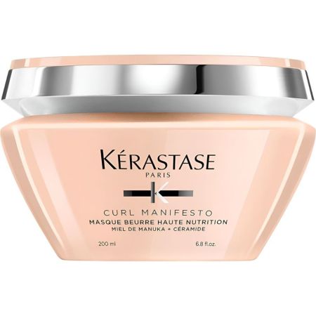 Kerastase Curl Manifesto Masque Beurre Haute Nutrition Mascarilla capilar extranutritiva con miel de manuka y cerámida para cabello ondulado o rizado 200 ml