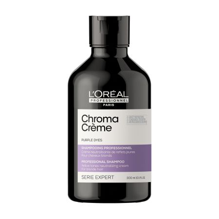 L'Oreal Professionnel Chroma Crème Purple Dyes Professional Shampoo Champú neutralizante de tonos amarillos para rubios y platinos perfectos 300 ml