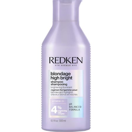 Redken Blondage High Bright Shampoo Champú elimina los agente manteniendo el brillo y la luminosidad para cabello rubio y apagado 300 ml