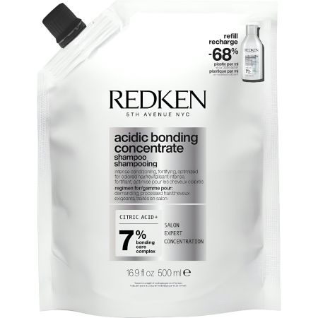 Redken Acidic Bonding Concentrate Shampoo Recarga Champú sin sulfatos repara hidrata y protege en profundidad frente futuros daños para cabello dañado 500 ml