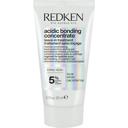 Redken Acidic Bonding Concentrate Leave-In Treatment Tratamiento capilar sin aclarado forlatece y previene rotura protegiendo hasta 230º para cabello dañado 50 ml