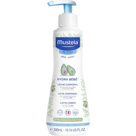 Mustela Hydra Bebé Aguacate Bio Leche Corporal Leche corporal hidratante de textura fluida protege y refuerza la barrera con aguacate bio
