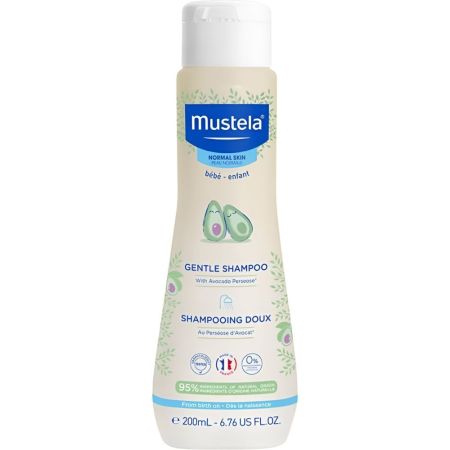 Mustela Aguacate Bio Champú Suave Champú suave lava evitando pequeños nudos ideal para el cabello fino y delicado del bebé 200 ml