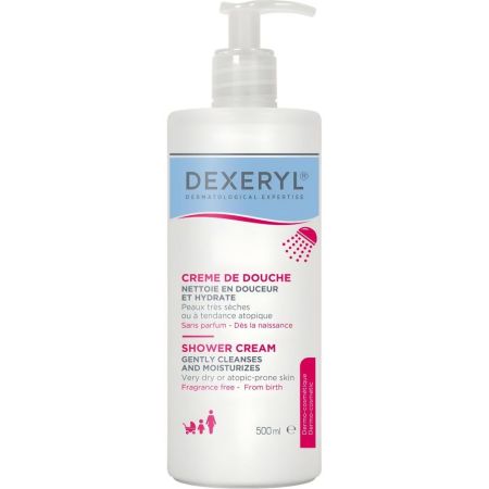 Ducray Dexeryl Shower Cream Loción nutritiva hidrata repara y alivia en profundidad los síntomas de sequedad 500 ml