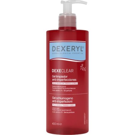 Dexeryl Dexeclear Gel Limpiador Anti-Imperfecciones Gel antiimperfecciones para pieles grasas con tendencia acnéica 400 ml