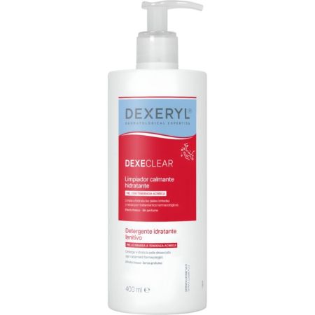 Dexeryl Dexeclear Limpiador Calmante Limpiador calmante hidratante para pieles con tendencia acnéica 400 ml