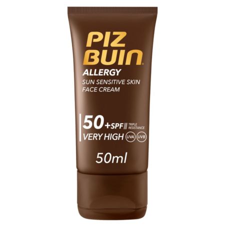 Piz Buin Allergy Sun Sensitive Skin Face Cream Spf 50+ Protector solar facial consigue el equilibrio que necesitas entre bronceado y protección 50 ml