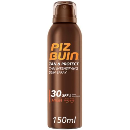 Piz Buin Tan & Protect Tan Intensifying Sun Spray Protector solar hidrata la piel y ayuda a prevenir la descamación y la sequedad 150 ml