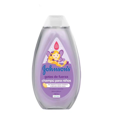 Johnson'S Gotas De Fuerza Champú Para Niños Champú ayuda a fortalecer el pelo para menos roturas enriquecido con vitamina e 500 ml