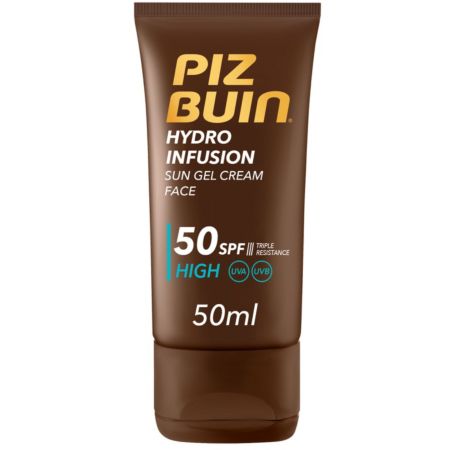 Piz Buin Hydro Infusion Sun Gel Cream Face Spf 50 Crema facial protectora refrescante e hidratante 50 ml