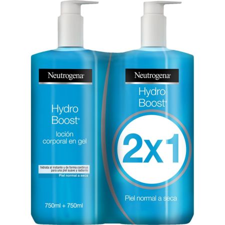 Neutrogena Hydro Boost Loción Corporal En Gel 2x1 Formato Especial Loción corporal hidratación avanzada piel más elástica y radiante 2x750 ml