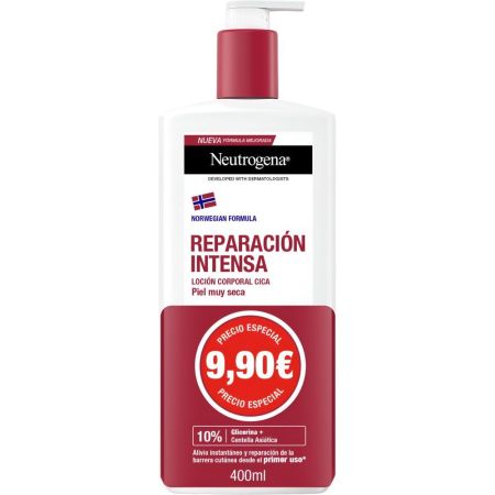 Neutrogena Reparación Intensa Loción Corporal Precio Especial Loción corporal de alta tolerancia repara hidratando la piel hasta 72 horas con centella asiática 400 ml