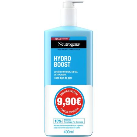 Neutrogena Hydro Boost Loción Corporal En Gel Precio Especial Loción corporal refrescantes y no grasa hidrata intensamente hasta 72 horas con ácido hialurónico 400 ml