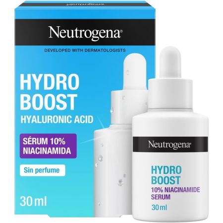 Neutrogena Hydra Boost 10% Niacinamide Serum Sérum hidratación inmediata mejora la textura de la piel y refina los poros dejándola suave lisa y radiante 30 ml