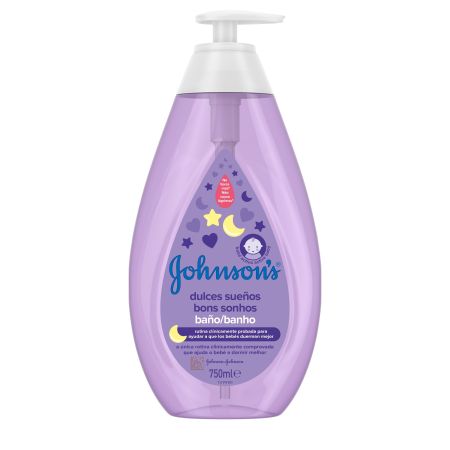 Johnson'S Dulces Sueños Jabón Líquido Gel de ducha ayuda a calmar al bebé antes de dormir con esencias relajantes 750 ml