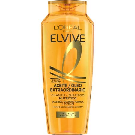 Elvive Aceite Extraordinario Champú Nutritivo Champú revitaliza y nutre para cabello seco 400 ml