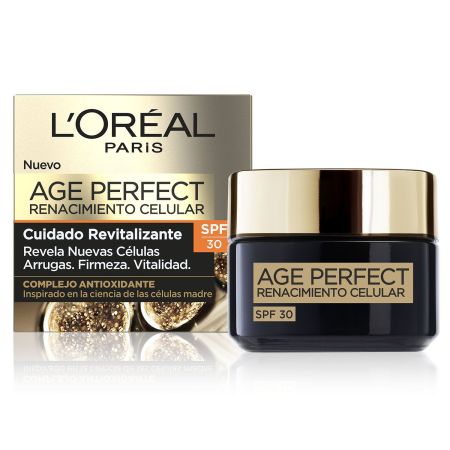 L'Oreal Age Perfect Renacimiento Celular Spf 30 Crema de día regeneradora ilumina alisa y redensifica con complejo antioxidante 50 ml