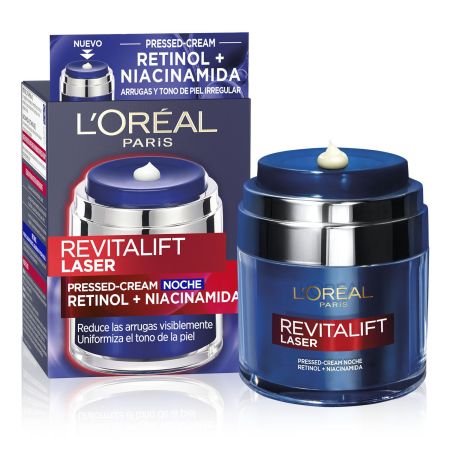 L'Oreal Revitalift Laser Pressed-Cream Retinol+Niacinamida Noche Crema de noche reduce arrugas y uniforma el tono de la piel 50 ml